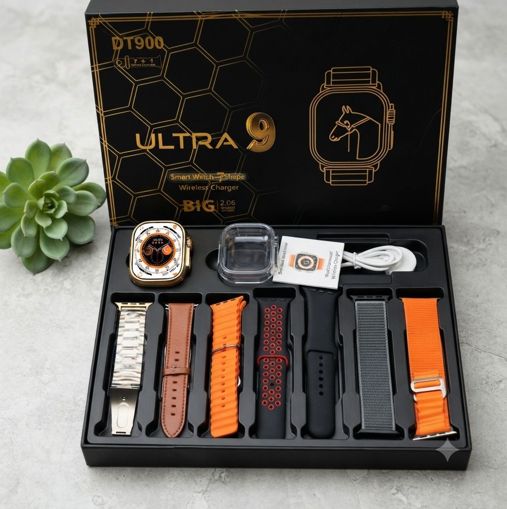 DT 900 Ultra 9 Smart Watch (7 Straps Edition) 2