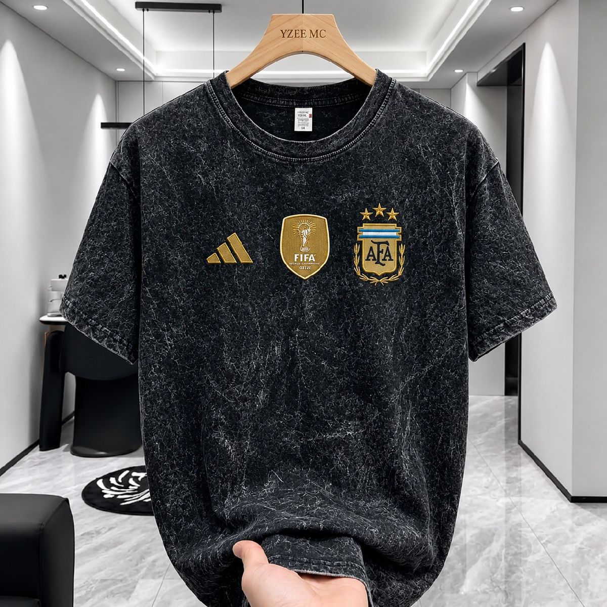 ACID WASH DROP SHOULDER T-SHIRT 3