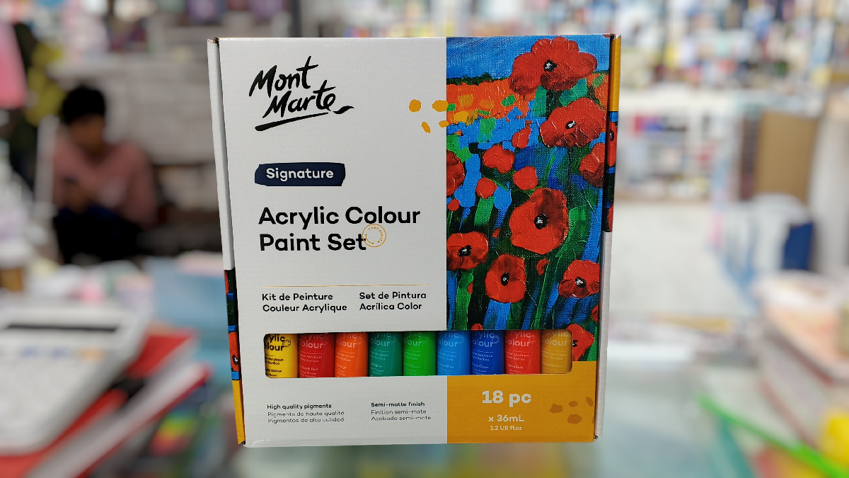 🎨 Mont Marte  Acrylic Colour Set - 18টি রঙ, 36 মি.লি.