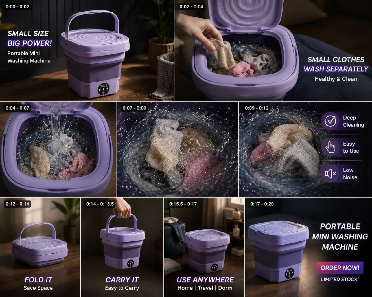 Multi-Function Folding Washing Machine 3