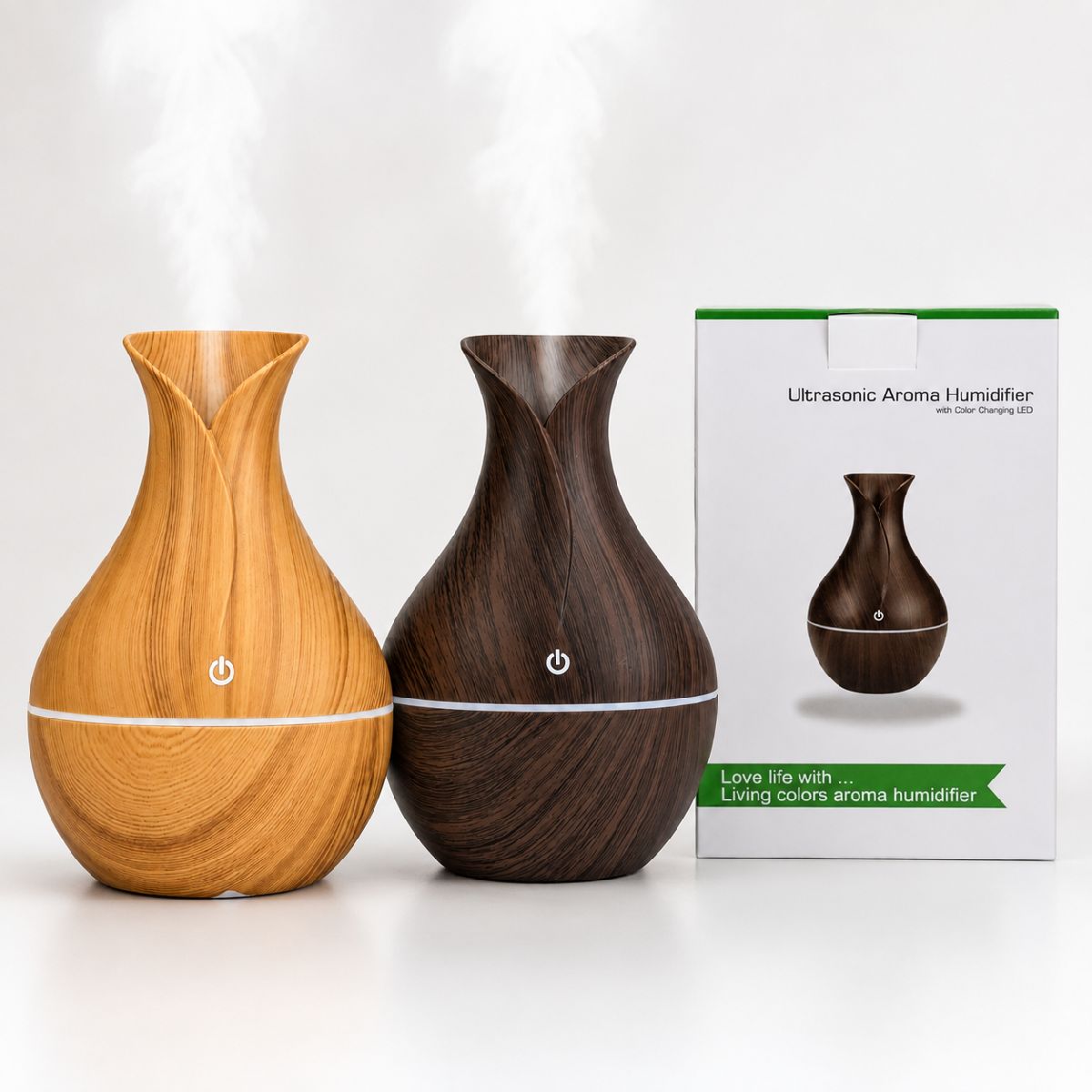 Wooden Finish Ultrasonic Aroma Humidifier 2