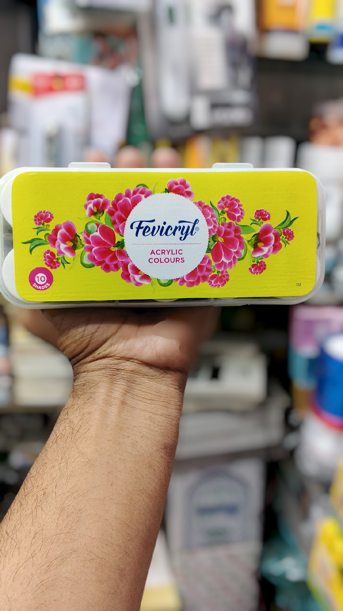 🎨 Fevicryl Acrylic Colours – 10 Shades Set 2