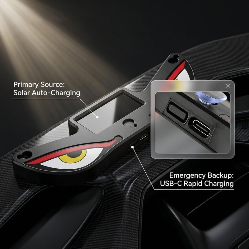 Solar Devil Eyes Led car/bike windo 3