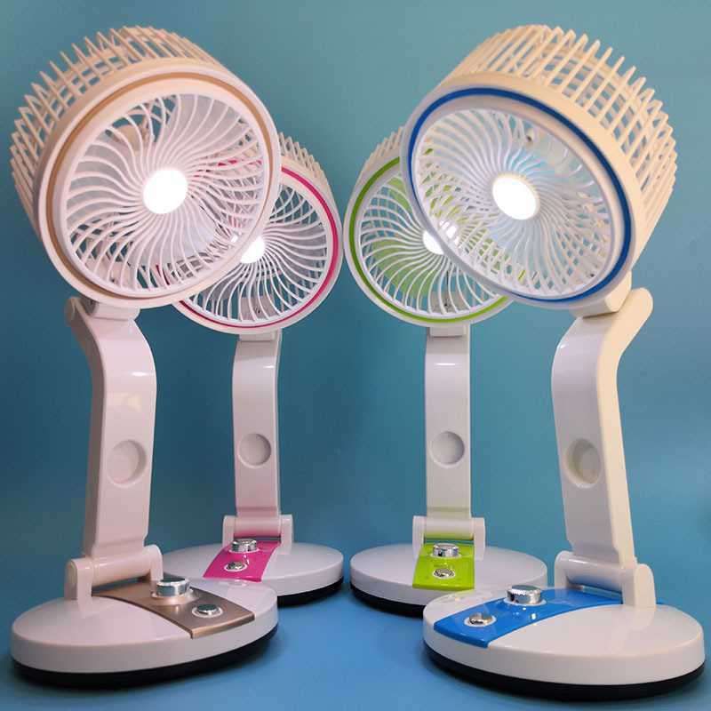 LR Rechargeable Folding Fan with LED Light 2