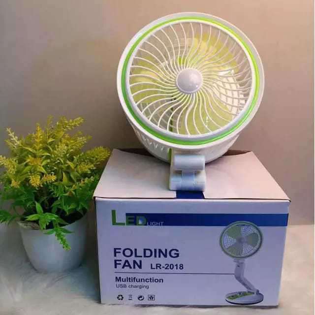 LR Rechargeable Folding Fan with LED Light 3