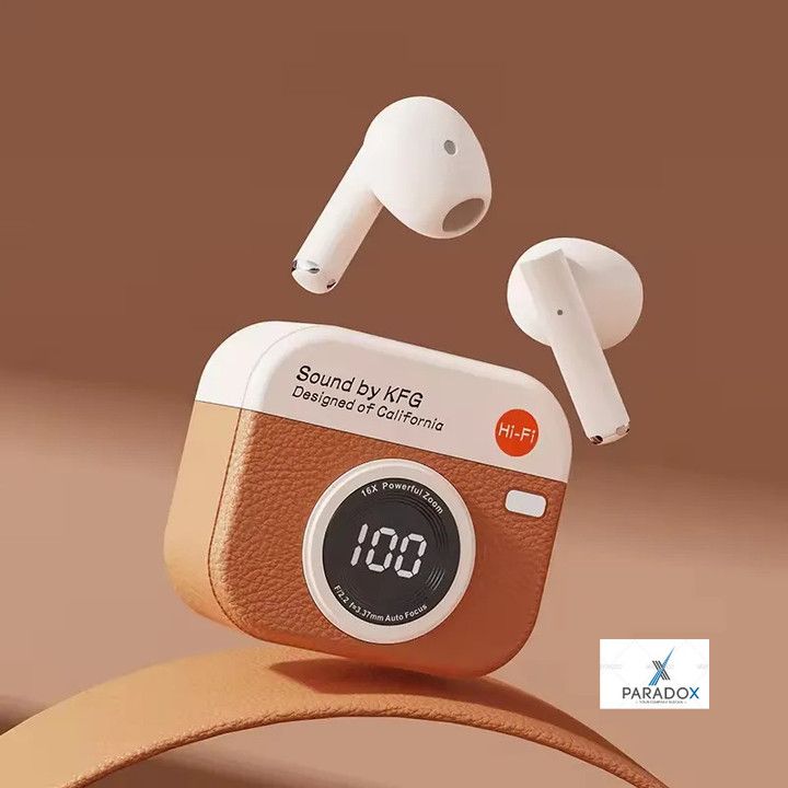 Q86 Retro Camera Design TWS Bluetooth Earbuds with LED Display & Bluetooth 5.49💥💥✅