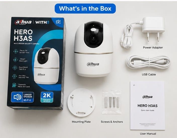 Dahua Hero H3AS 2K Wi-Fi Indoor Security Camera👀😱😱💥💥 3