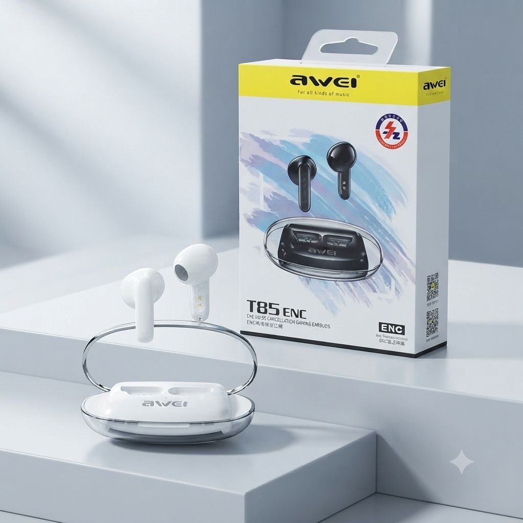 Awei T85 ENC Wireless Bluetooth 5.3 Earbuds – প্রিমিয়াম সাউন্ড ও লং-লাস্টিং ব্যাটারি ব্যাকআপ! 2