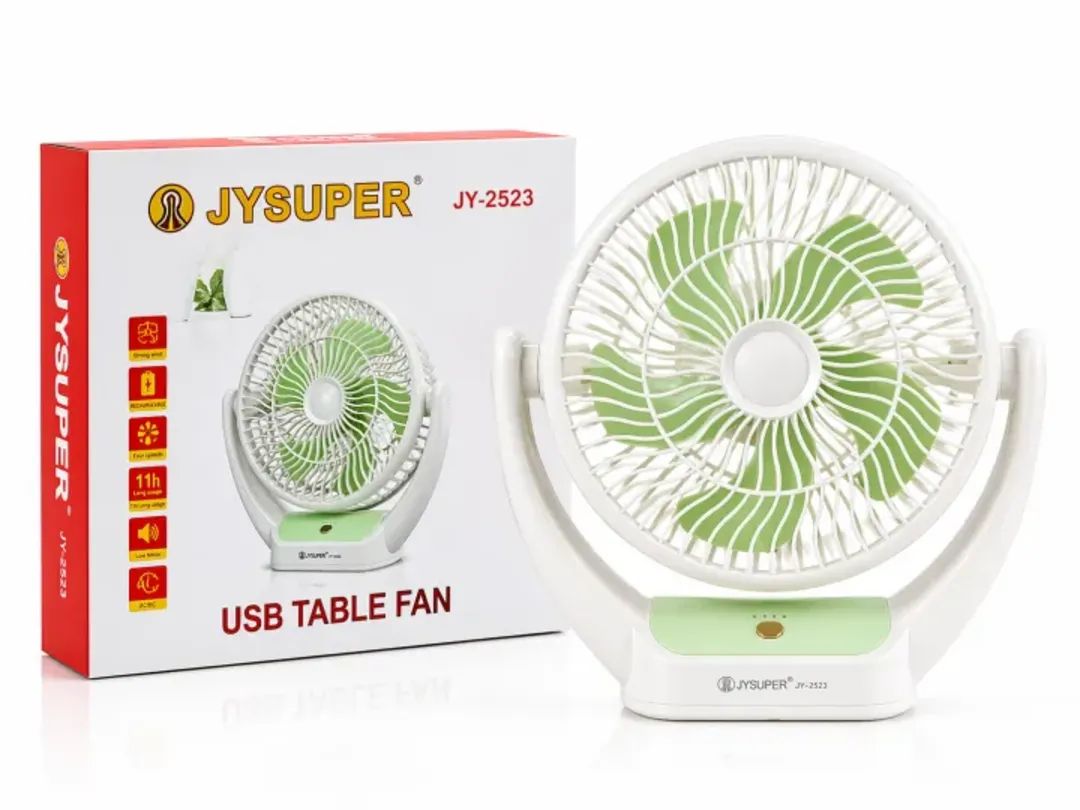 JYSUPER JY-2523 USB Rechargeable Table Fan 2