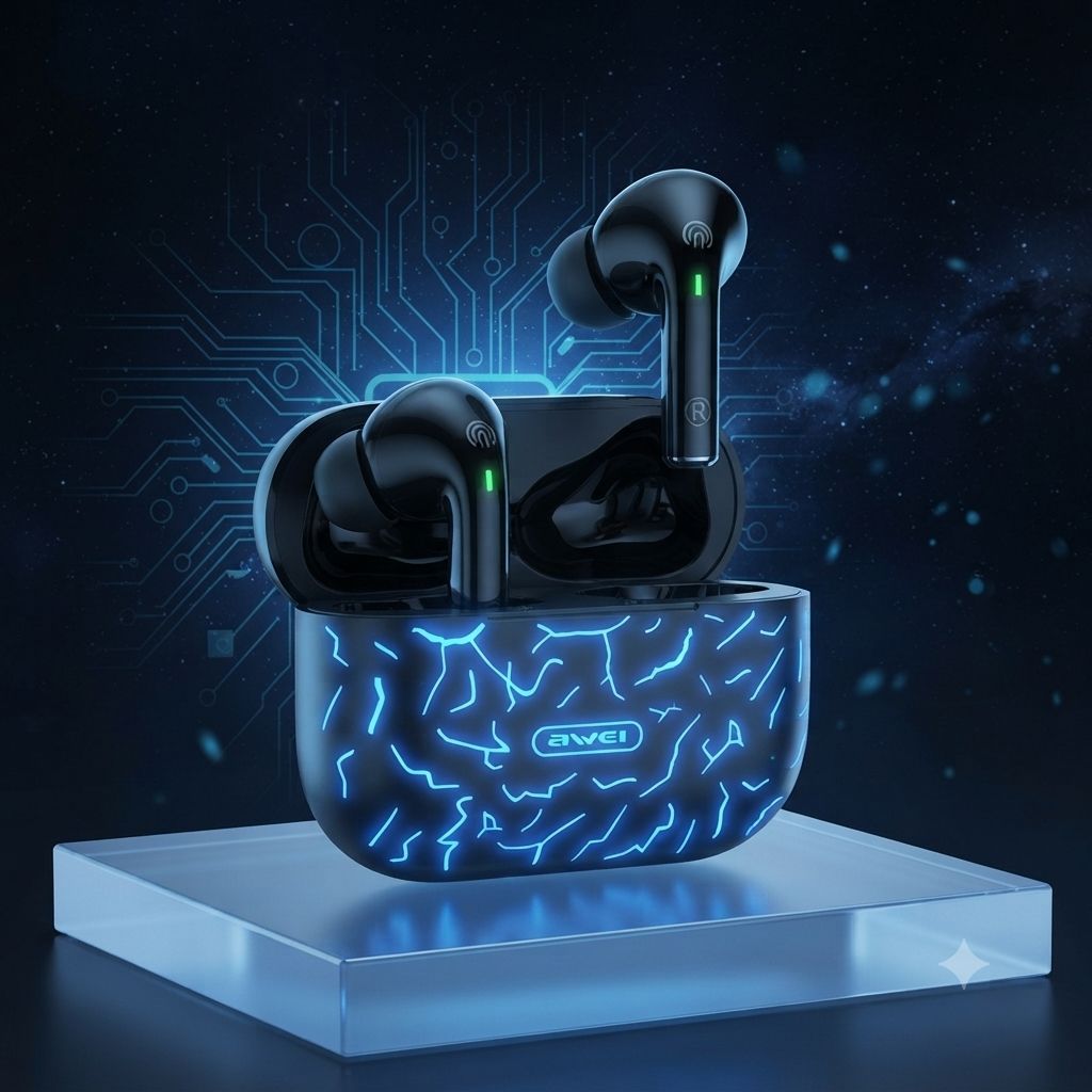Awei T29 Pro ওয়্যারলেস গেমিং ইয়ারবাডস (RGB লাইটিং কেস সহ) 2