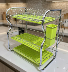 Premium Quality 3 layer kitchen rack green 2
