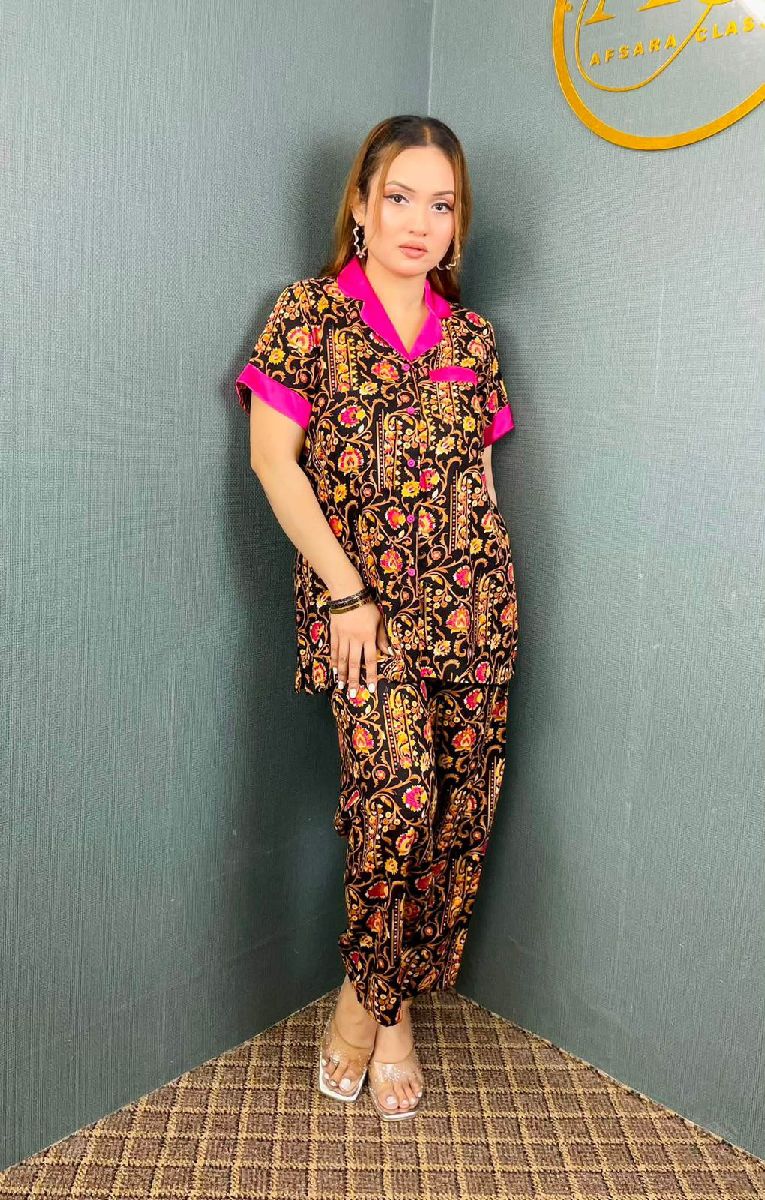 PJS Premium Linen Night Suit 2