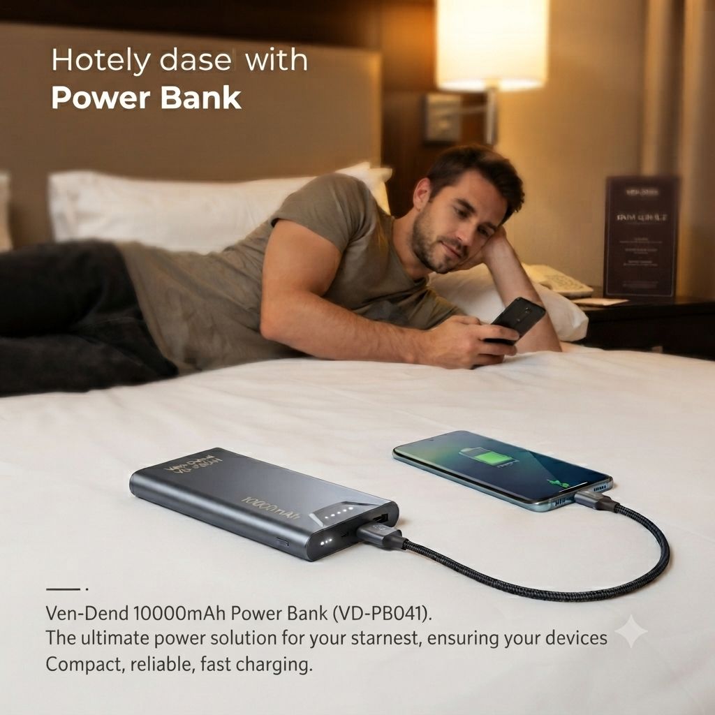 Ven Dens 10000mAh VD-PB041 Power Bank - পোর্টেবল ও ফাস্ট চার্জিং সলিউশন 3