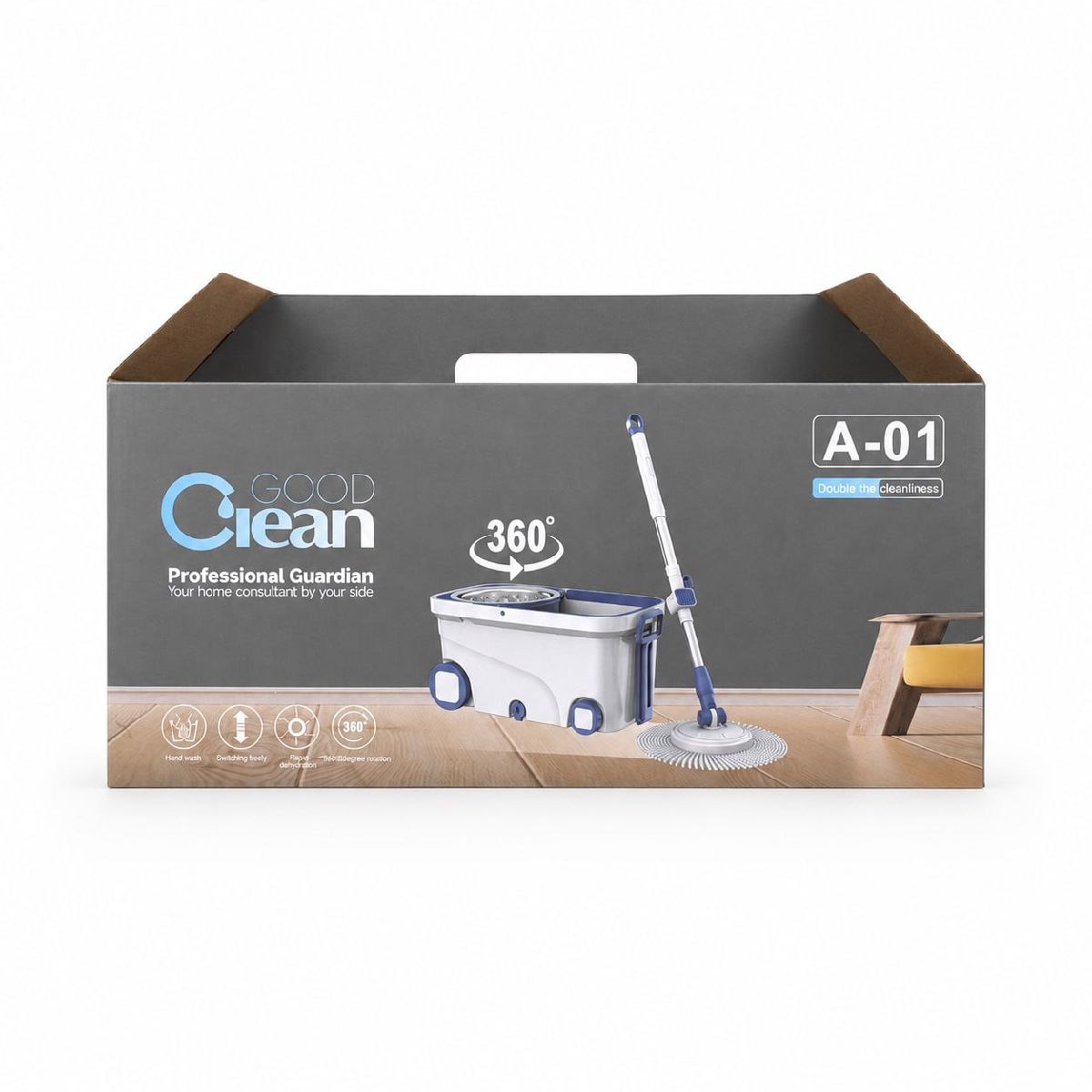 Good Clean 360° Rotating Magic Spin Mop & Bucket Set 3