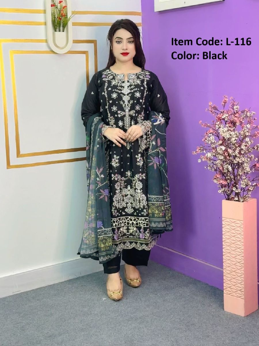 Pakistani Inspired stitched 3-Piece 3