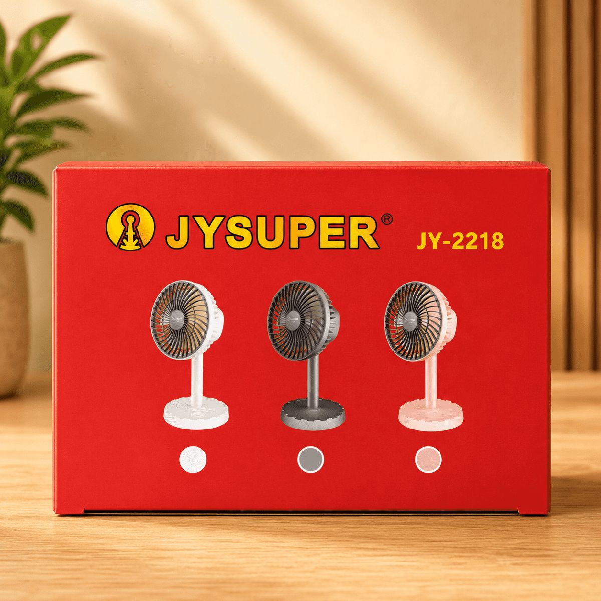 JYSUPER JY-2218 Rechargeable Mini Table Fan 12.5 Inch – 4000mAh Battery, 3 Speed, USB Type-C & Type-B Charging-জয়সুপার জে ওয়াই ২২১৮ রিচার্জেবল মিনি টেবিল ফ্যান 2