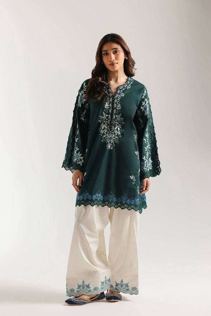 Pakistani inspired Bottle green Farshi co-ords 3