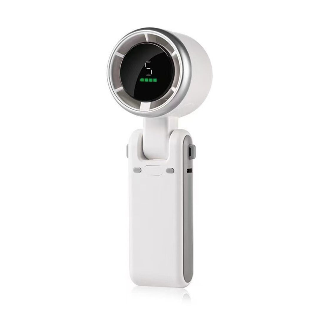 Turbo Fan Portable Smart Cool Fan Rechargeable Mini Hand Fan With LED Display Foldable USB Fan