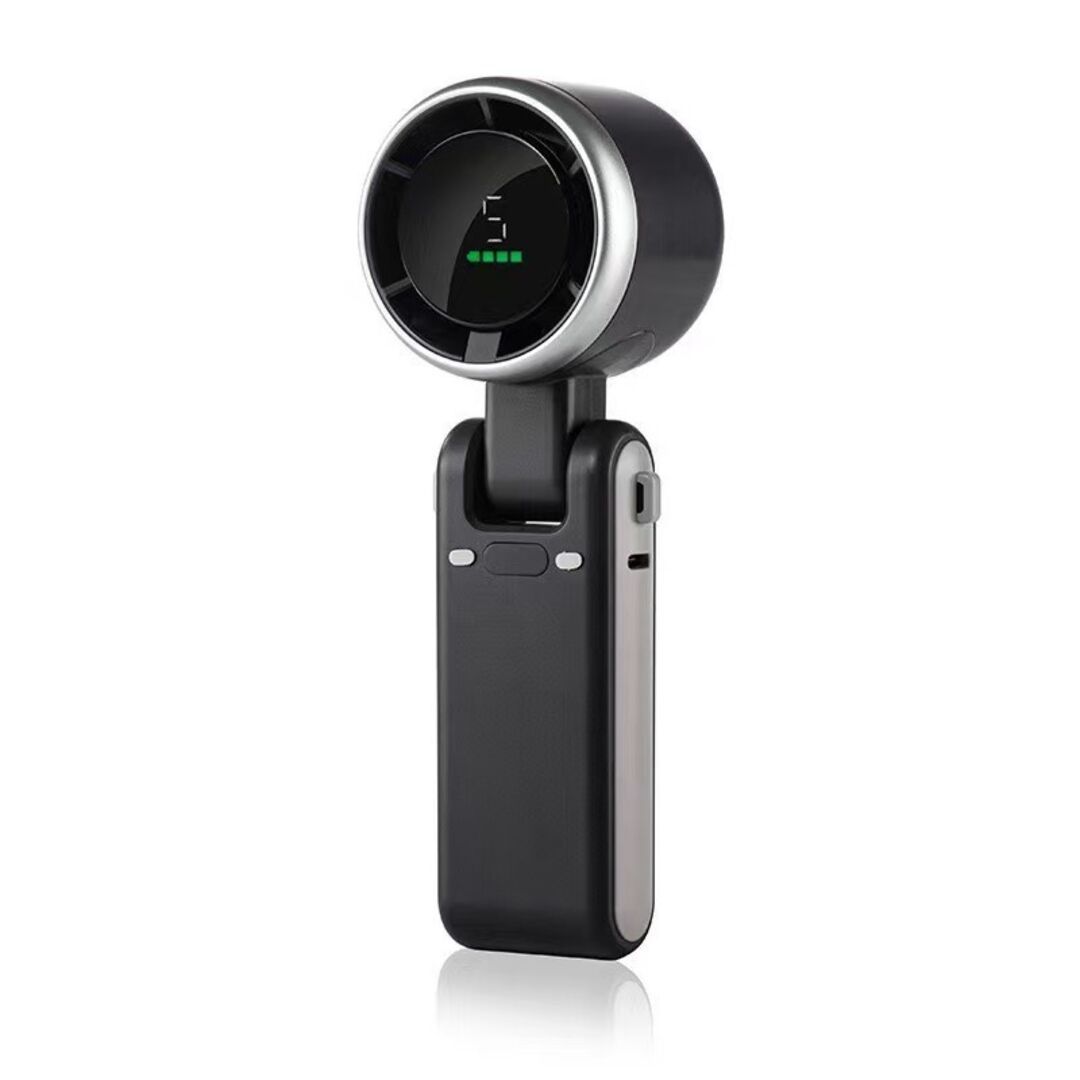 Turbo Fan Portable Smart Cool Fan Rechargeable Mini Hand Fan With LED Display Foldable USB Fan 2