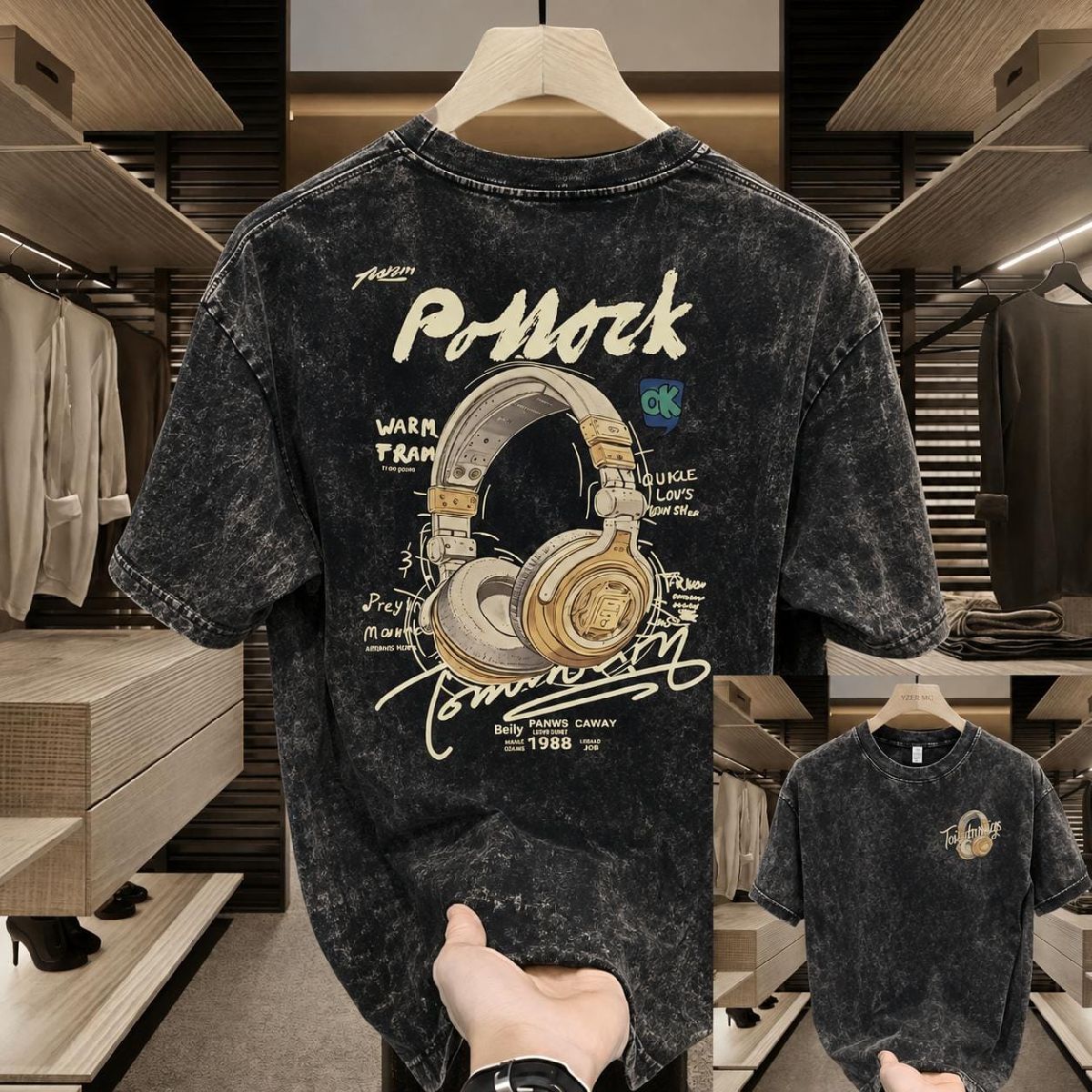 Premium Acid Wash Drop Shoulder TShirt
