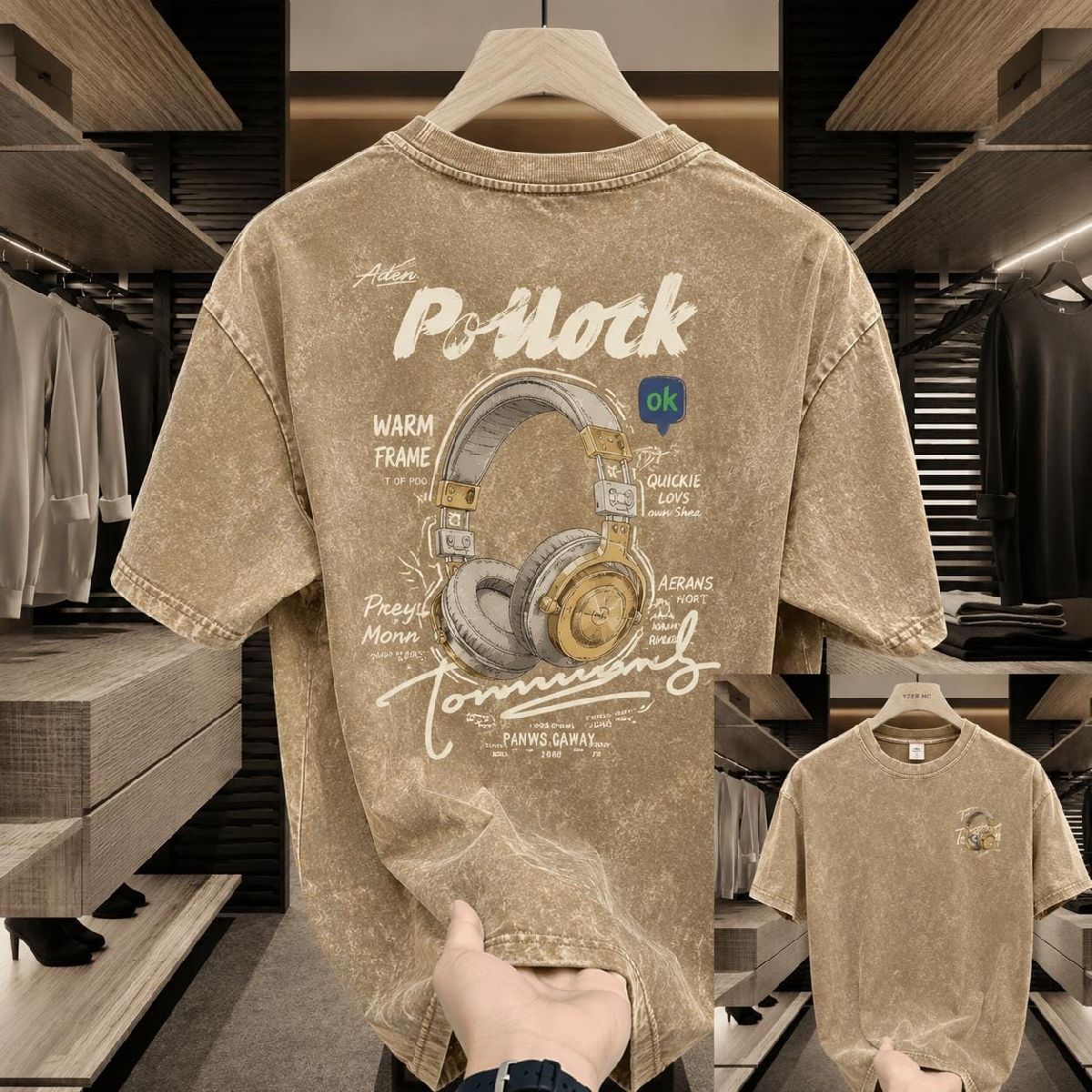 Premium Acid Wash Drop Shoulder TShirt 2