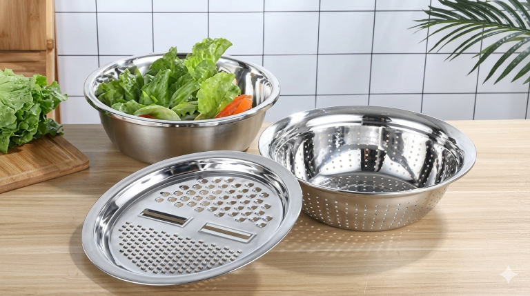 3-in-1 high-quality stainless steel kitchen tool (26 cm) 3
