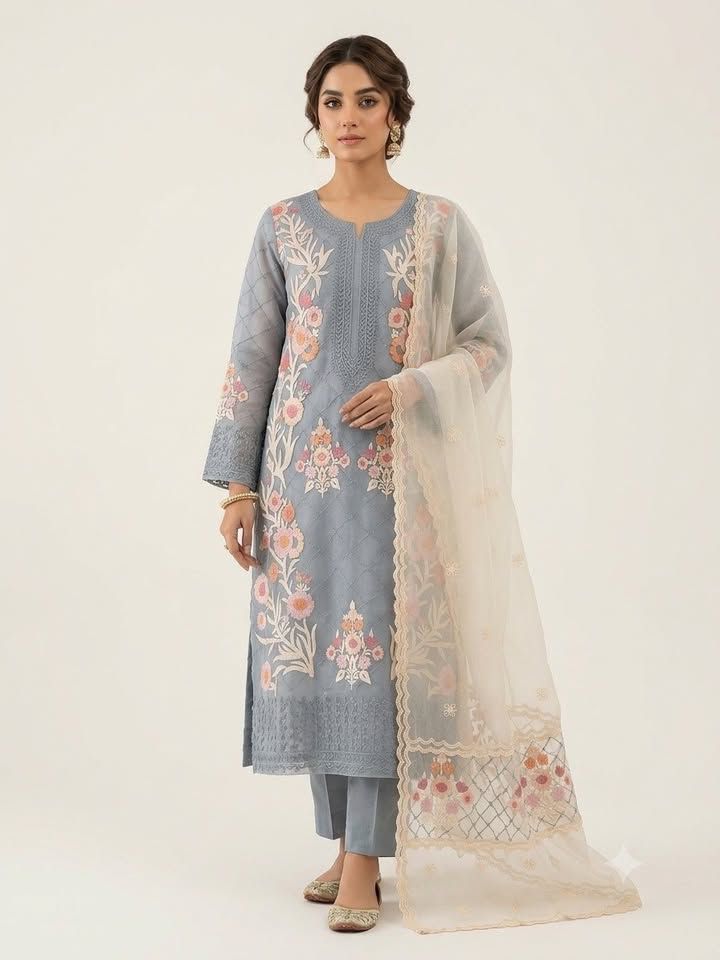 💥🔴PURE SOPURA MOSLIN FULLY EMBROIDERY UNSTITCHED 4PIC COLLECTION 2026 3