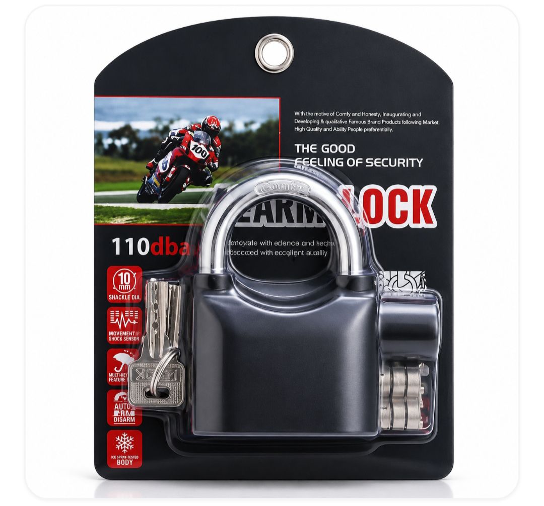 Security Alarm Lock – Anti-Theft Motorcycle, Home & Shop Security Lock