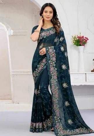 ইন্ডিয়ান জর্জেট শাড়ি 2