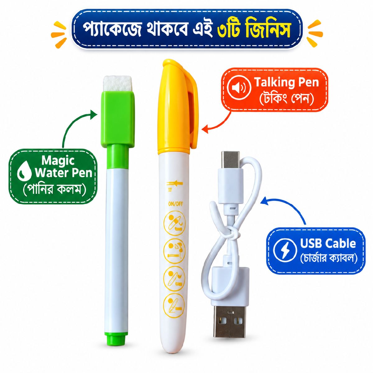 Intelligent Talking Book 6-Pcs Combo Pack - বাচ্চাদের পড়া শেখার জাদুর বই | ৩-৭ বছর 3