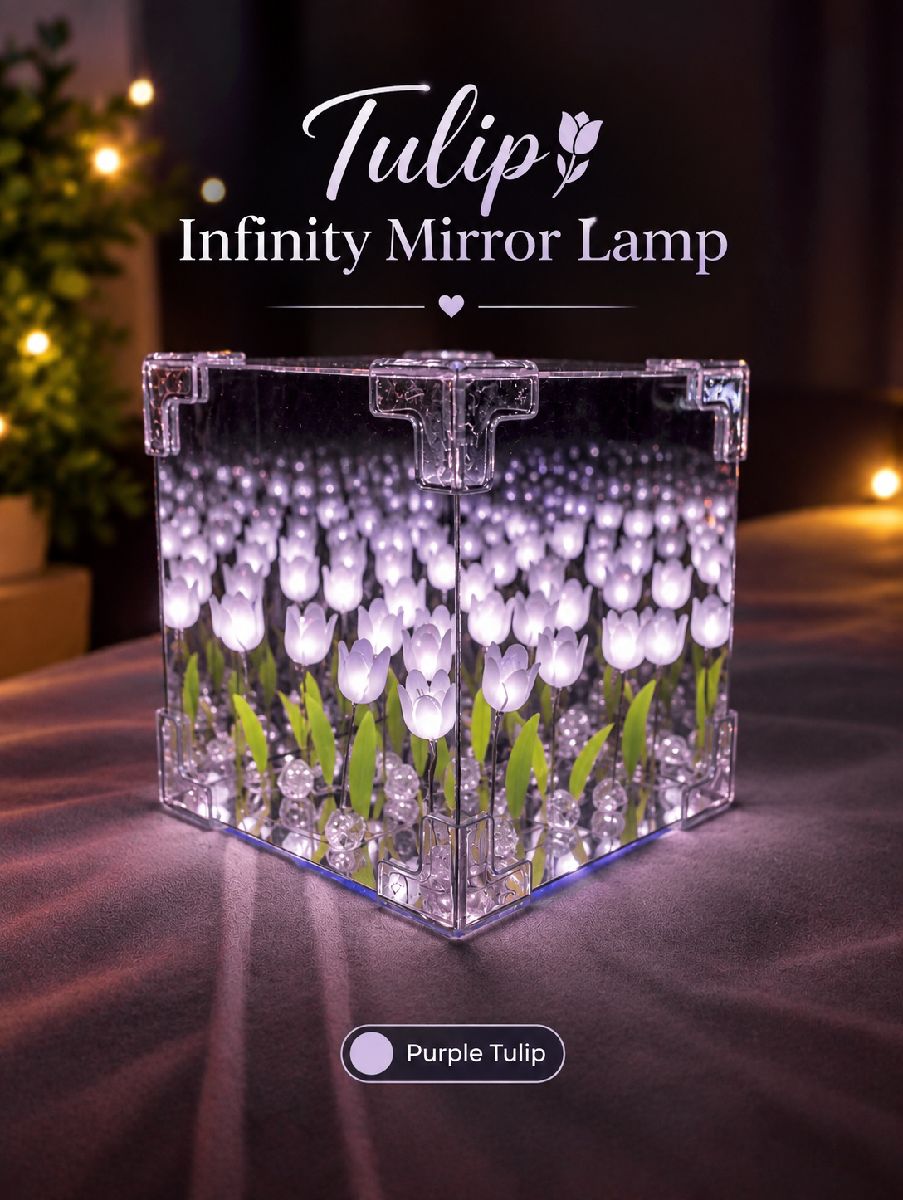 Tulip Infinity mirror lamp