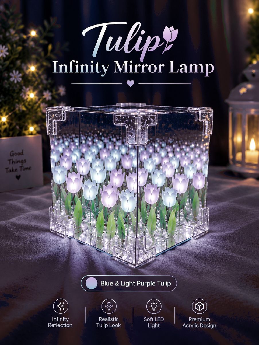 Tulip Infinity mirror lamp