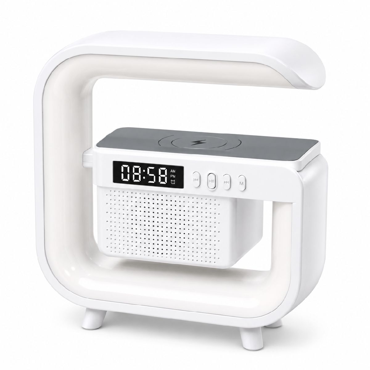 G3 Mini Smart Light Bluetooth Speaker | RGB Night Light + Wireless Charger + Digital Alarm Clock 2
