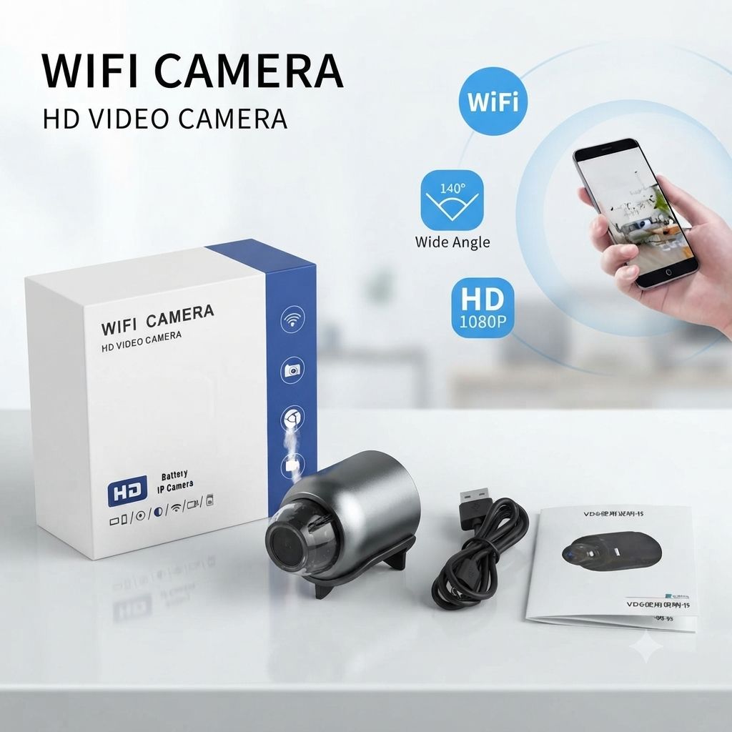 Mini WiFi Smart Security Camera – 1080P HD Wireless IP Camera | নাইট ভিশন ও মোশন ডিটেকশন