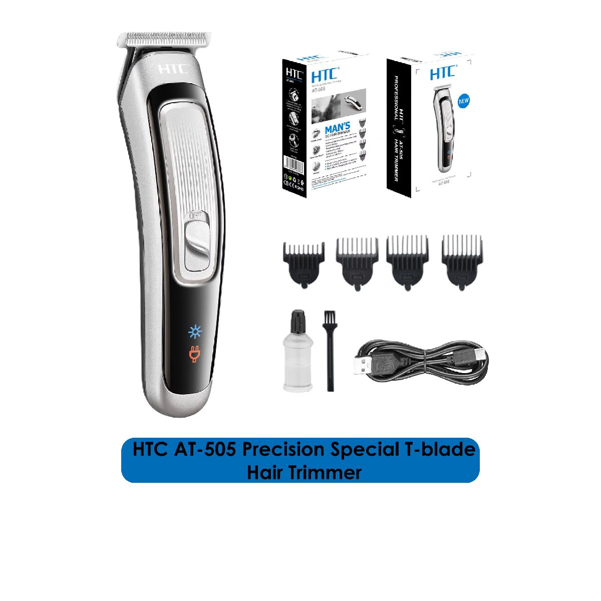 HTC AT-505 Rechargeable Hair Trimmer | রিচার্জেবল হেয়ার ট্রিমার✅ 2