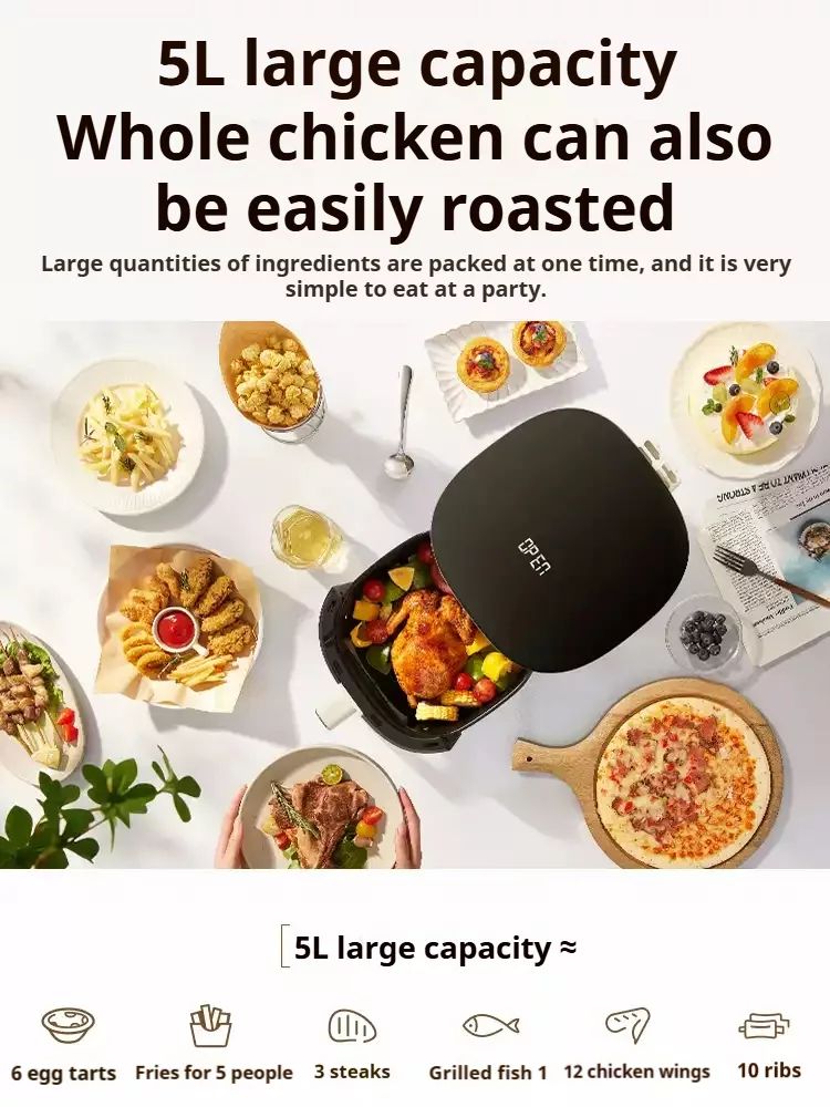 TQIU Air Fryer V3 Digital Control Panel 5L 3