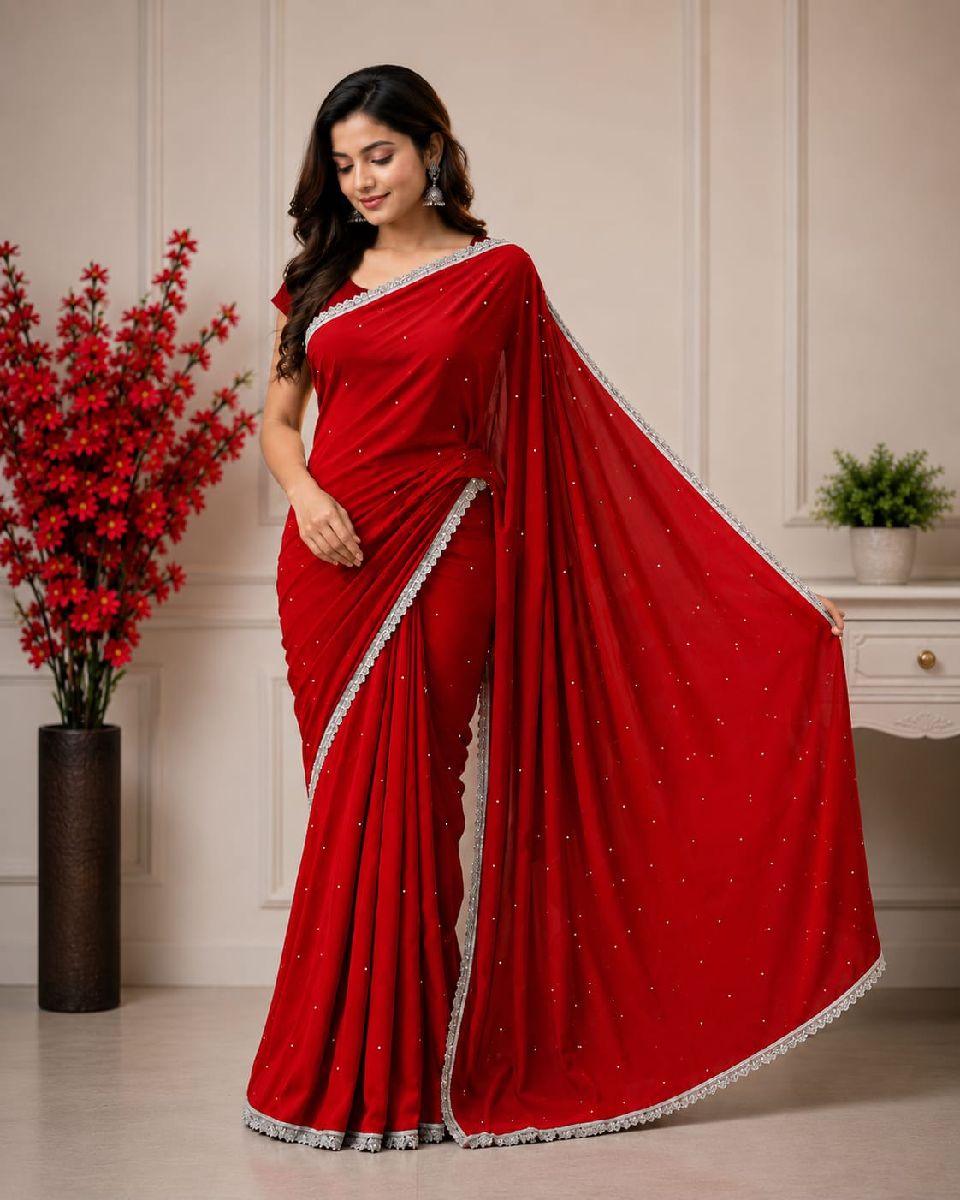 ইন্ডিয়ান জর্জেট শাড়ি