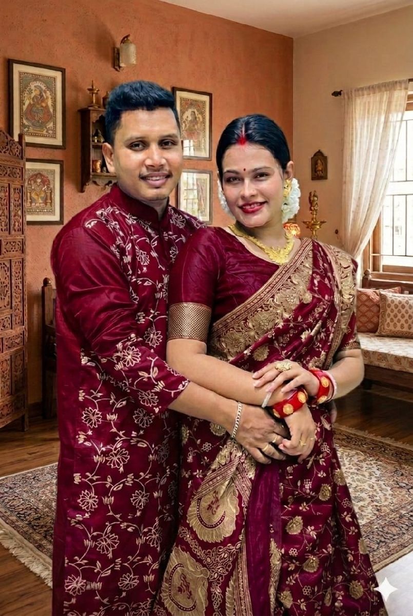 Sharee Panjabi Couple Dress with Blouse Piece
