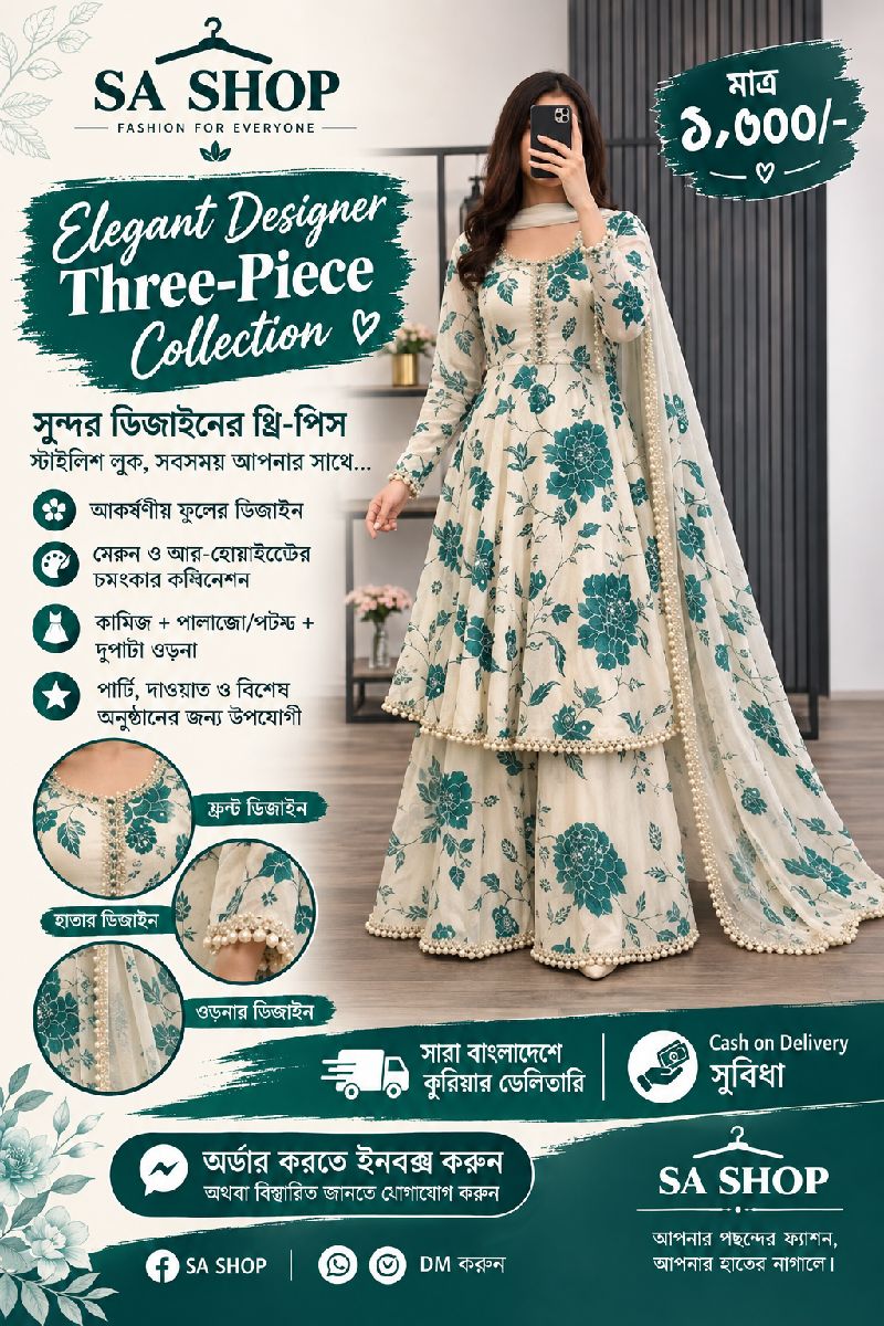 Golap Gown Three pice 3