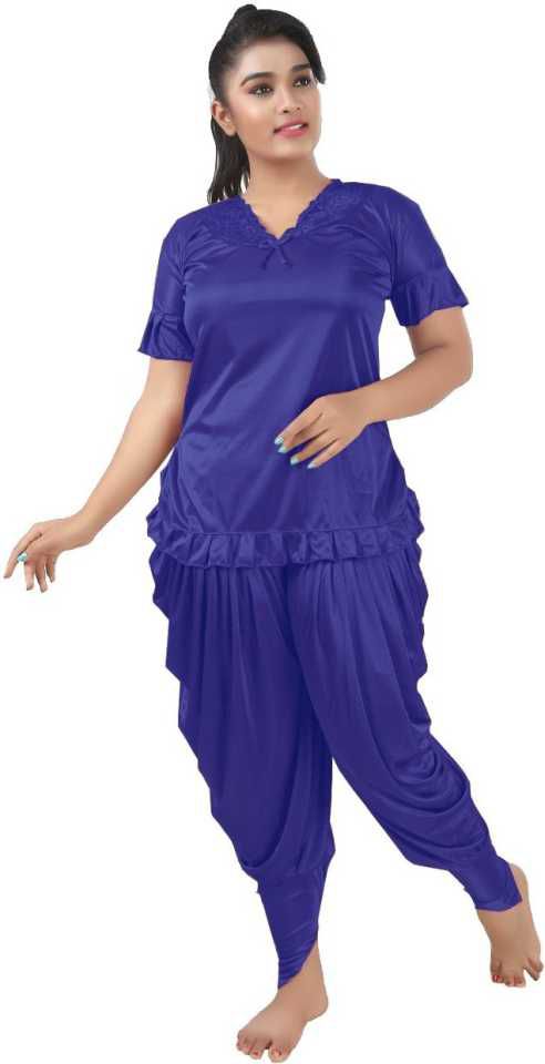 Night Dressমেইন মেটেরিয়াল - সাটিনফ্রি সাইজবডি লং- ৩০ ইঞ্চিসালোয়ার লং- ৪২ ইঞ্চিপ্যাটার্ন: ধুতি