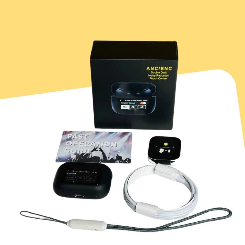 A9 Pro Display EarPods Black ব্লুটুথ হেডফোন 2