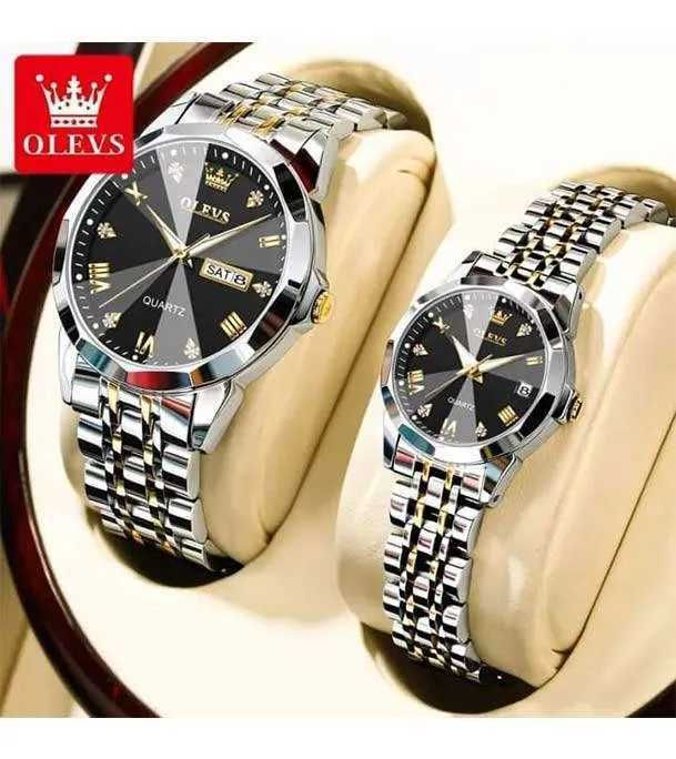 OLEVS Premium Couple Watch(সিটি লক)(4.0) 3