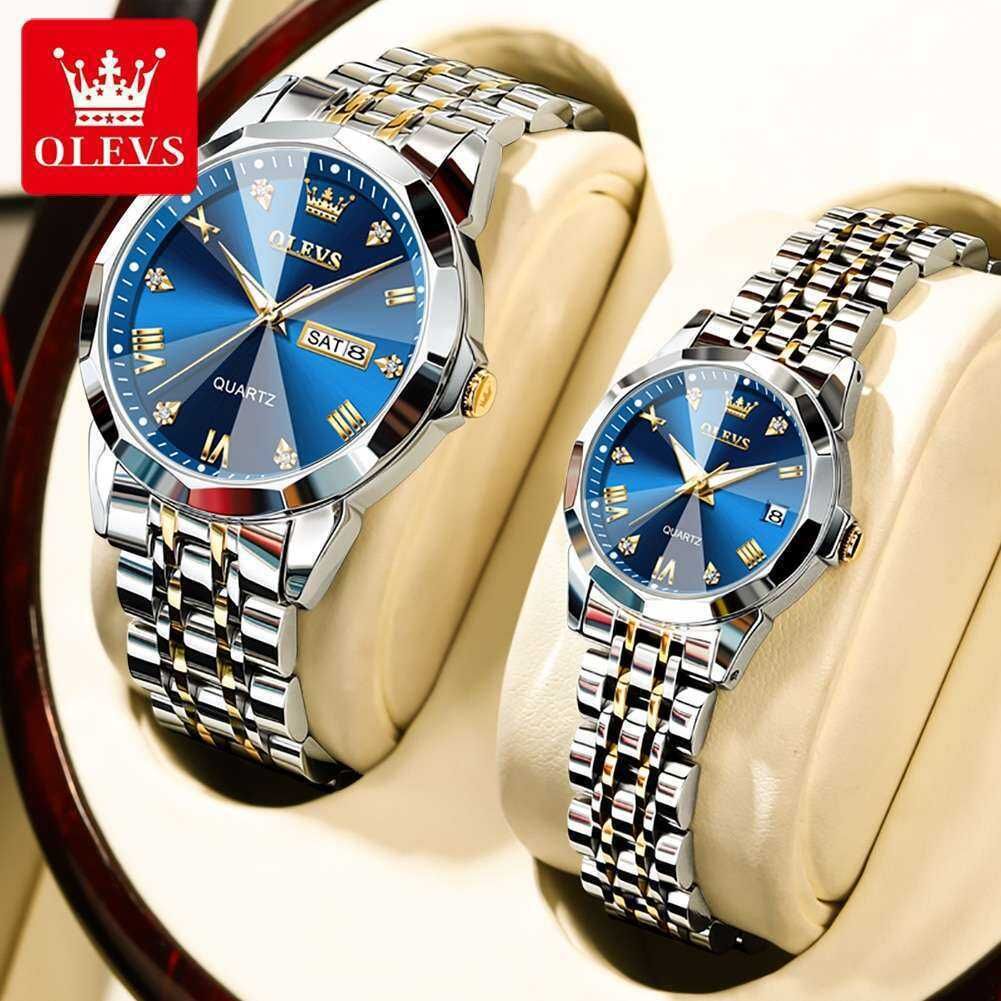 OLEVS Premium Couple Watch(সিটি লক)(4.0) 2
