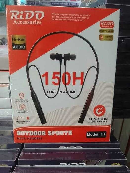 🔥 RiDO Accessories 150H BT Neckband Headset নেকব্যান্ড