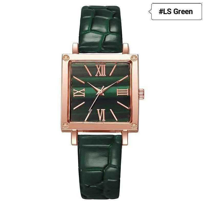 Women's Classic Leather Square Casual Watch 2