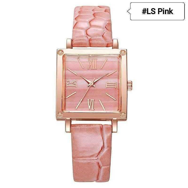 Women's Classic Leather Square Casual Watch 3