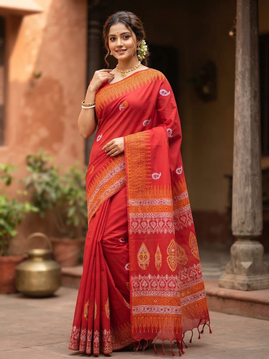 Khadi Suti Sharee with Blouse Piece 2