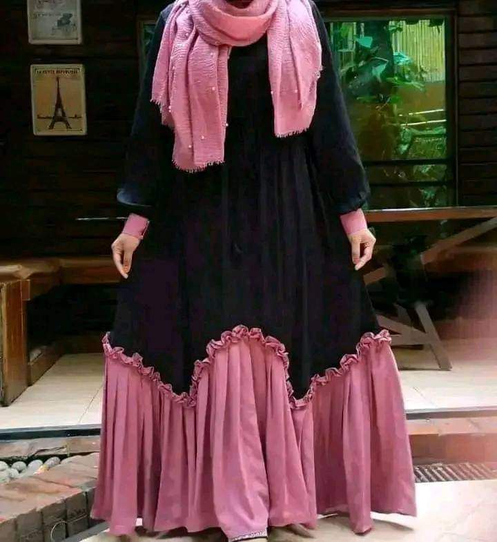 প্রিমিয়াম ডুবাই চেরি ফ্লোরা গাউন বোরকা