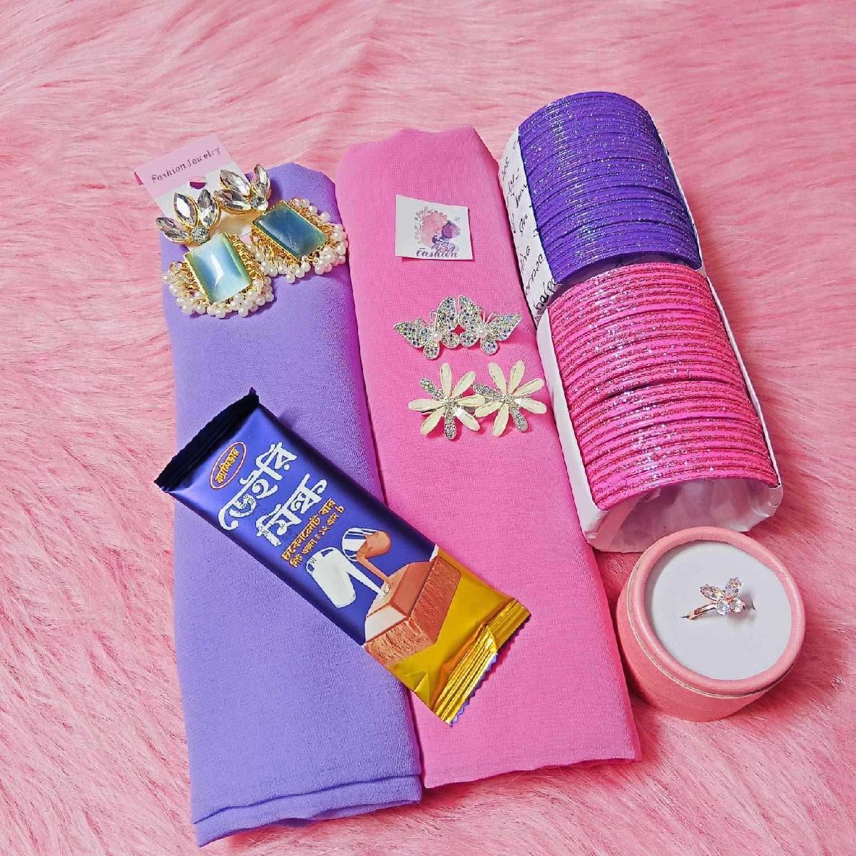 Elegant Hijab & Jewelry Combo Package with Chocolate Box 2
