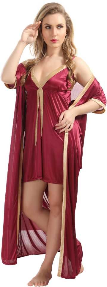 2-Part Satin Night Dress